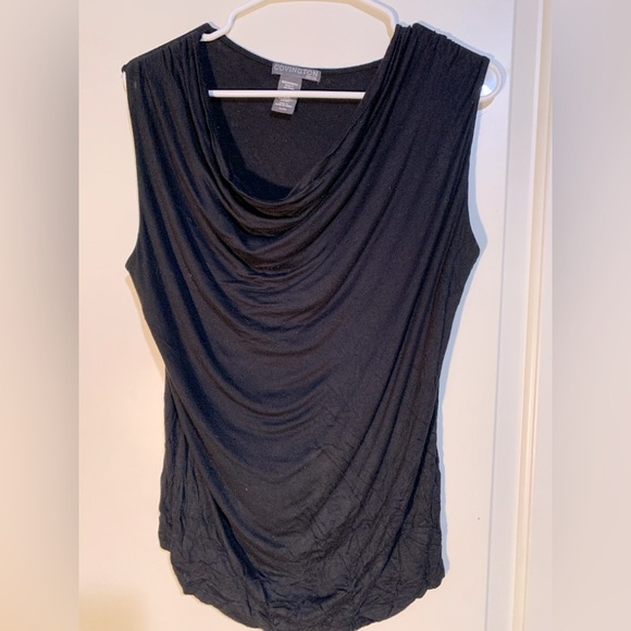 Covington Black Sleeveless top in Petite Large. - Picture 1 of 3